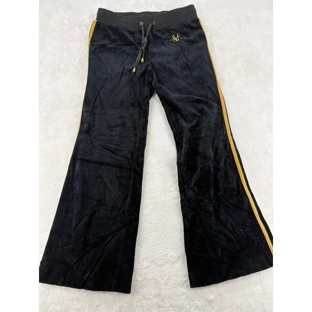 LB-03 MLB New York Yankees Tracksuit Set Velour Black Gold Y2K Streetwear